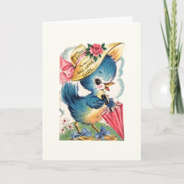 Vintage Easter Card for Nice Little Girl (Front)