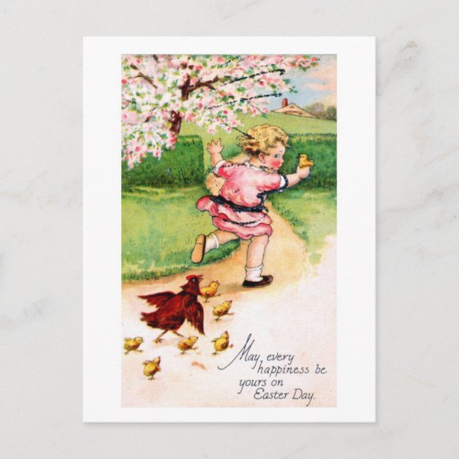 Vintage Easter Card Reproduction Postcard (Front)