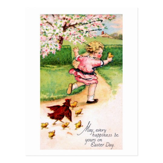 Vintage Easter Card Reproduction Postcard