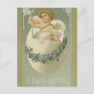 Vintage Easter Cherub Holiday Postcard
