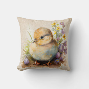 Vintage Easter Chick Cushion
