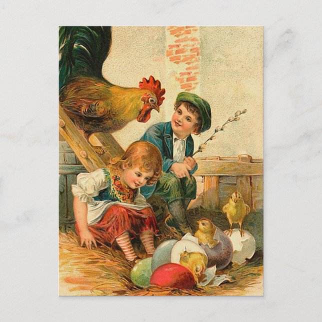 Vintage Easter Chick Postcard (Front)
