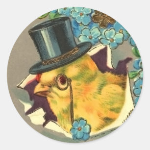 Vintage Easter Chick Stickers