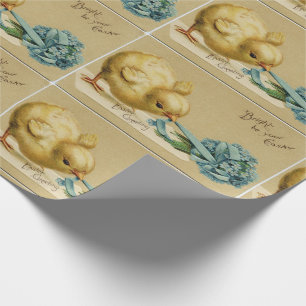 Vintage Easter Chick Wrapping Paper