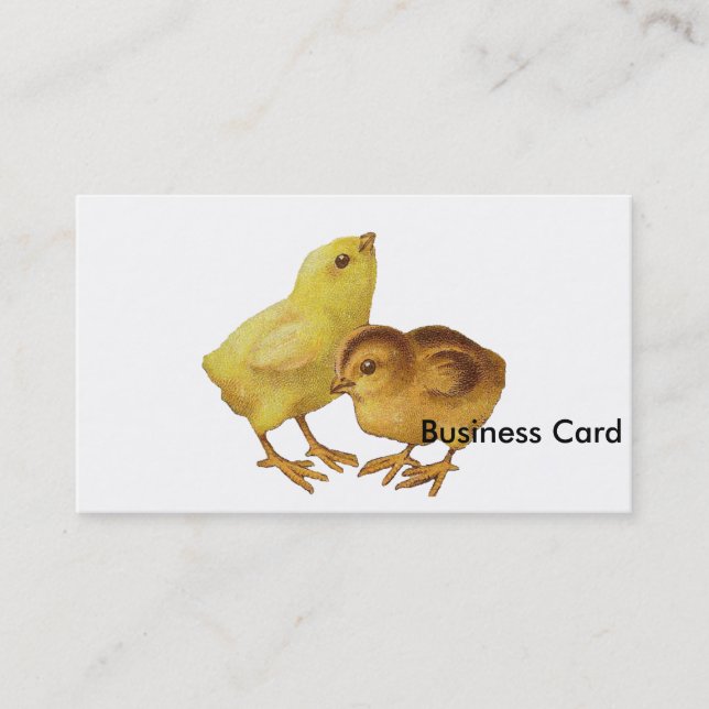 Vintage Easter Chicks Business Card (Front)