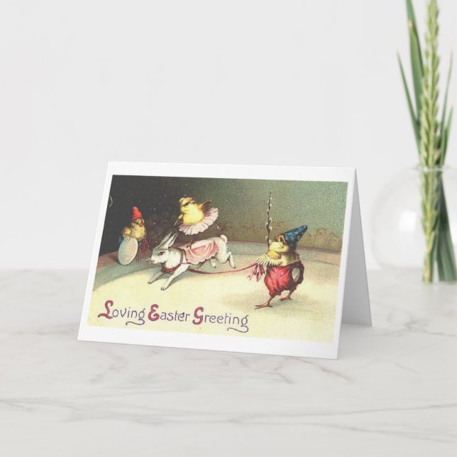 Vintage Easter Circus Greeting Card (Front)