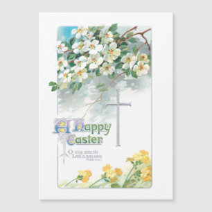 Vintage Easter Cross, Dogwood Blooms and Primroses