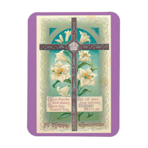 Vintage Easter Cross Magnet
