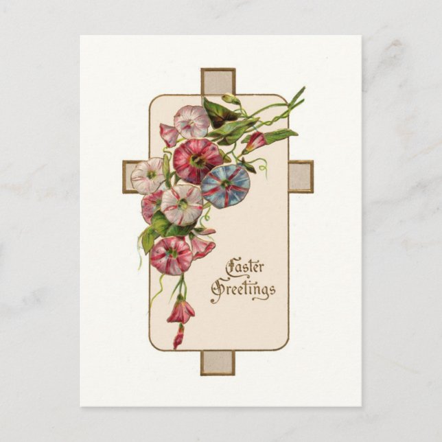 Vintage Easter Cross Post Card (Front)