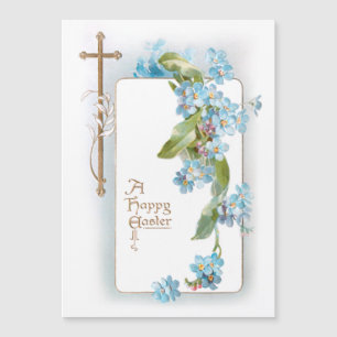Vintage Easter Cross w/Blue Forget-me-Nots