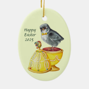 VINTAGE ~ EASTER EGG 2025 ~ Multicoloured ~ Ceramic Tree Decoration