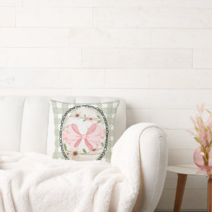 Vintage Easter Egg Bow Spring Cushion