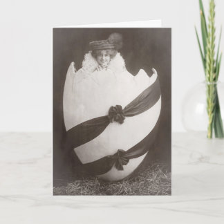 Vintage Easter Egg Lady Card