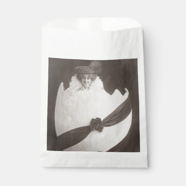 Vintage Easter Egg Lady Favour Bags (Front)