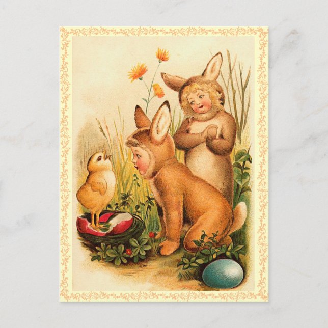 Vintage Easter Egg Postcard (Front)