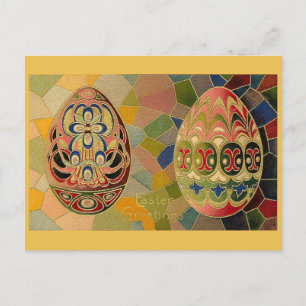 Vintage Easter Eggs Holiday Postcard