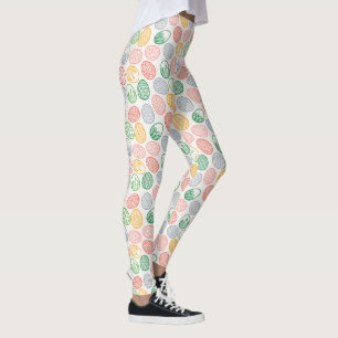 Vintage Easter Eggs Pattern Leggings