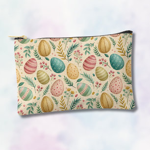 Vintage Easter Eggs with Floral Buds Accessory Pouch