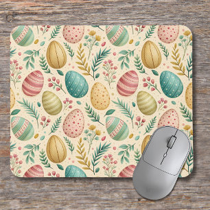 Vintage Easter Eggs with Floral Buds Mouse Mat