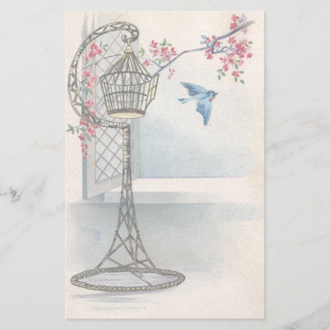 Vintage Easter Floral Stationery (Front)