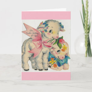 Vintage Easter for Sweet Girl, Holiday Card