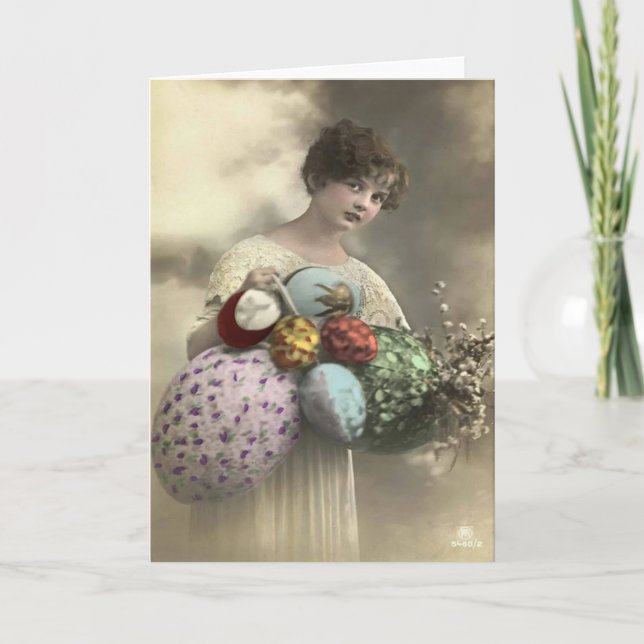 Vintage Easter Greeting Card (Front)