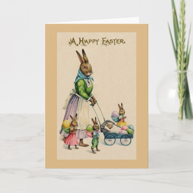 Vintage Easter Greeting Card (Front)