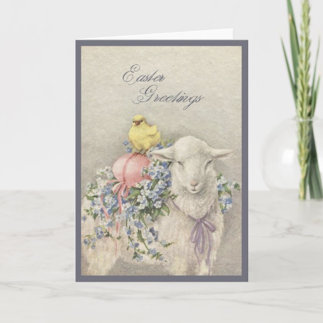 Vintage Easter Greeting Card (Front)