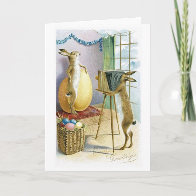 Vintage Easter Greeting Card (Front)