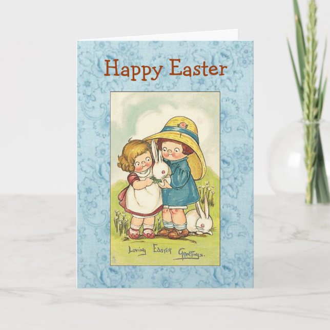 Vintage Easter Greeting Card (Front)