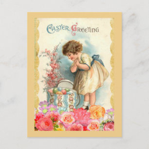 Vintage Easter Greeting Holiday Postcard