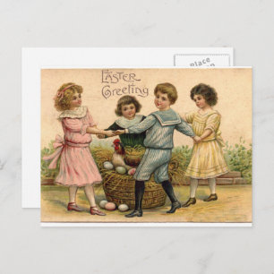 Vintage Easter Greeting Holiday Postcard