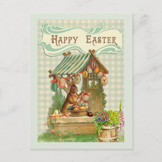 Vintage Easter Greeting Holiday Postcard (Front)