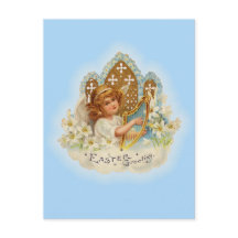 Vintage Easter Greetings Angel
