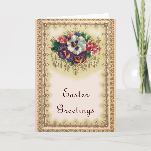 Vintage Easter Greetings Card (Front)