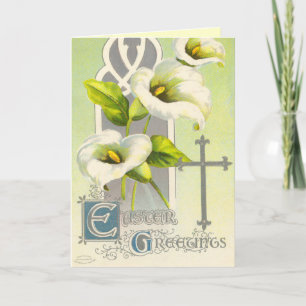 Vintage Easter Greetings Holiday Card