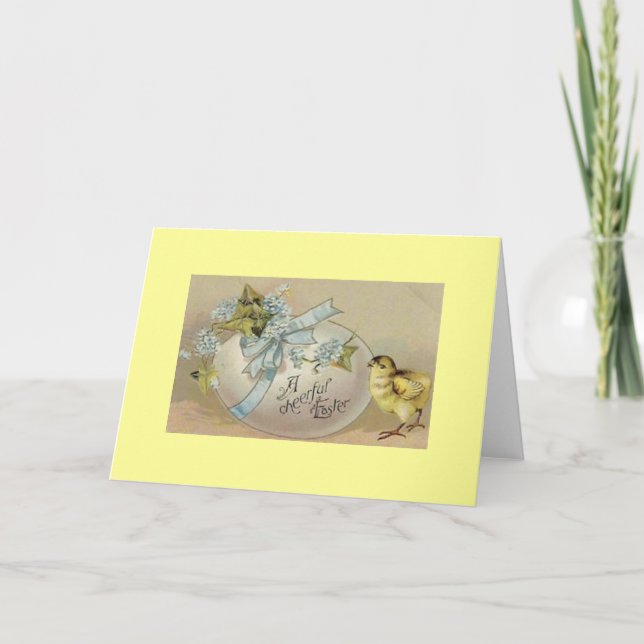 Vintage Easter Greetings Holiday Card (Front)