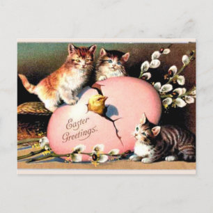Vintage Easter Greetings, Holiday Postcard