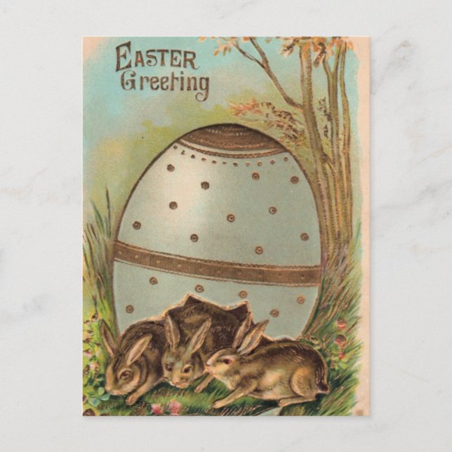 Vintage - Easter Greetings Holiday Postcard (Front)