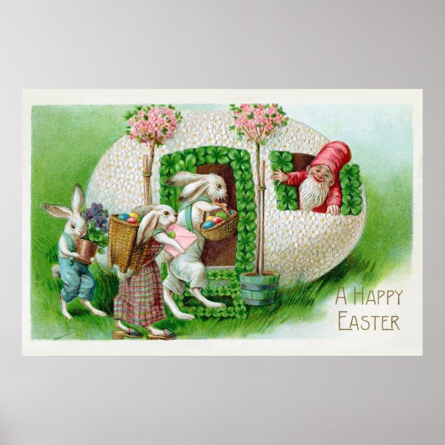 Vintage Easter Greetings   Poster (Front)
