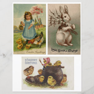 Vintage Easter Greetings Scrapbook Paper