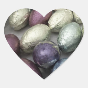 'Vintage Easter' Heart Stickers