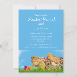 Vintage Easter Holiday Family Brunch  Invitation