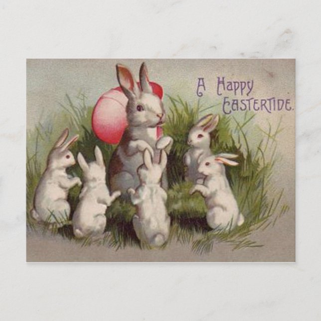Vintage Easter Holiday Greeting Postcard (Front)
