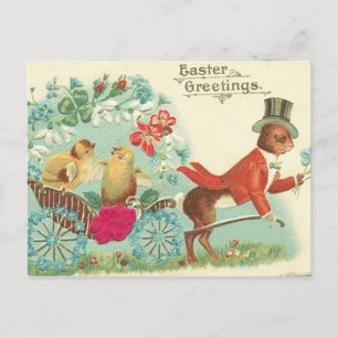 Vintage Easter Holiday Greeting postcard