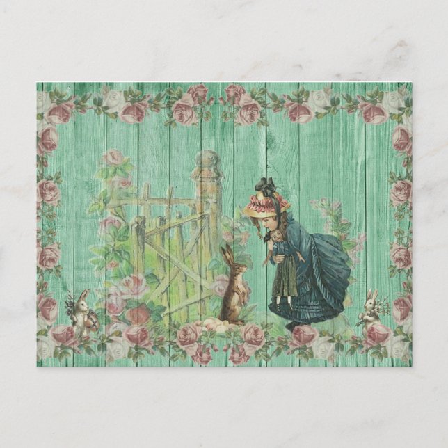 Vintage Easter Holiday Postcard (Front)