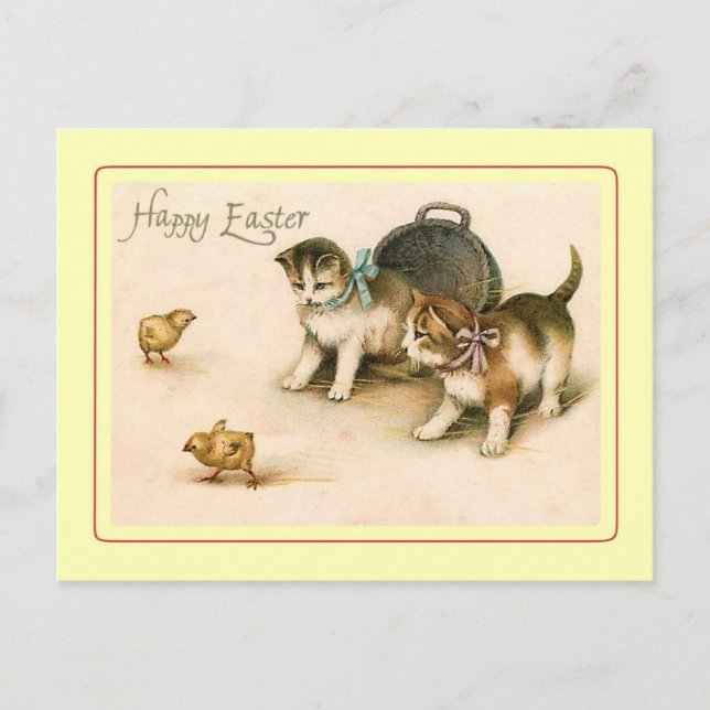 Vintage Easter Holiday Postcard (Front)