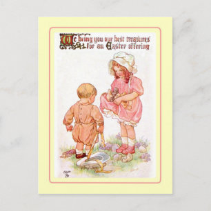 Vintage Easter Holiday Postcard