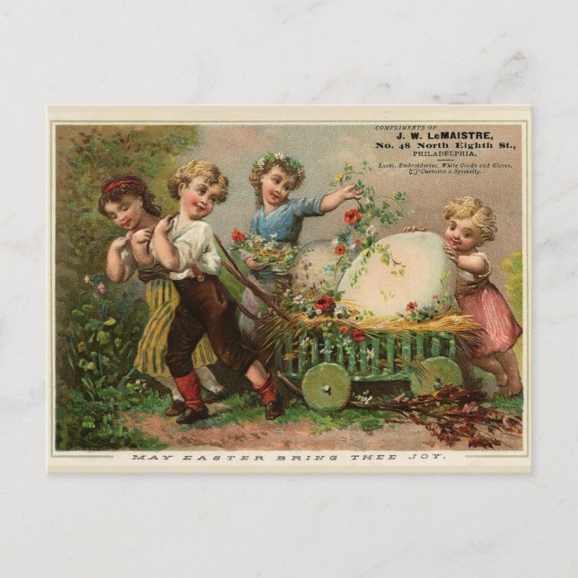 Vintage Easter Holiday Postcard (Front)