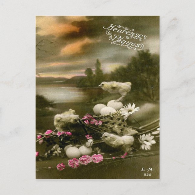 Vintage Easter Holiday Postcard (Front)